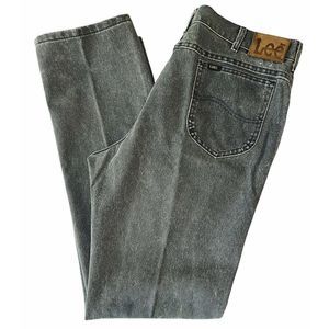 Lee Riders Mens Faded Black Stonewashed Jeans USA Union Made Talon Zipper 38x34